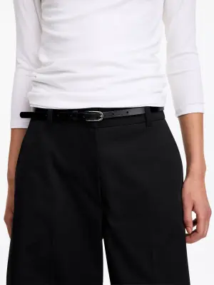 Pantalon chino taille haute - Noir — photo 3