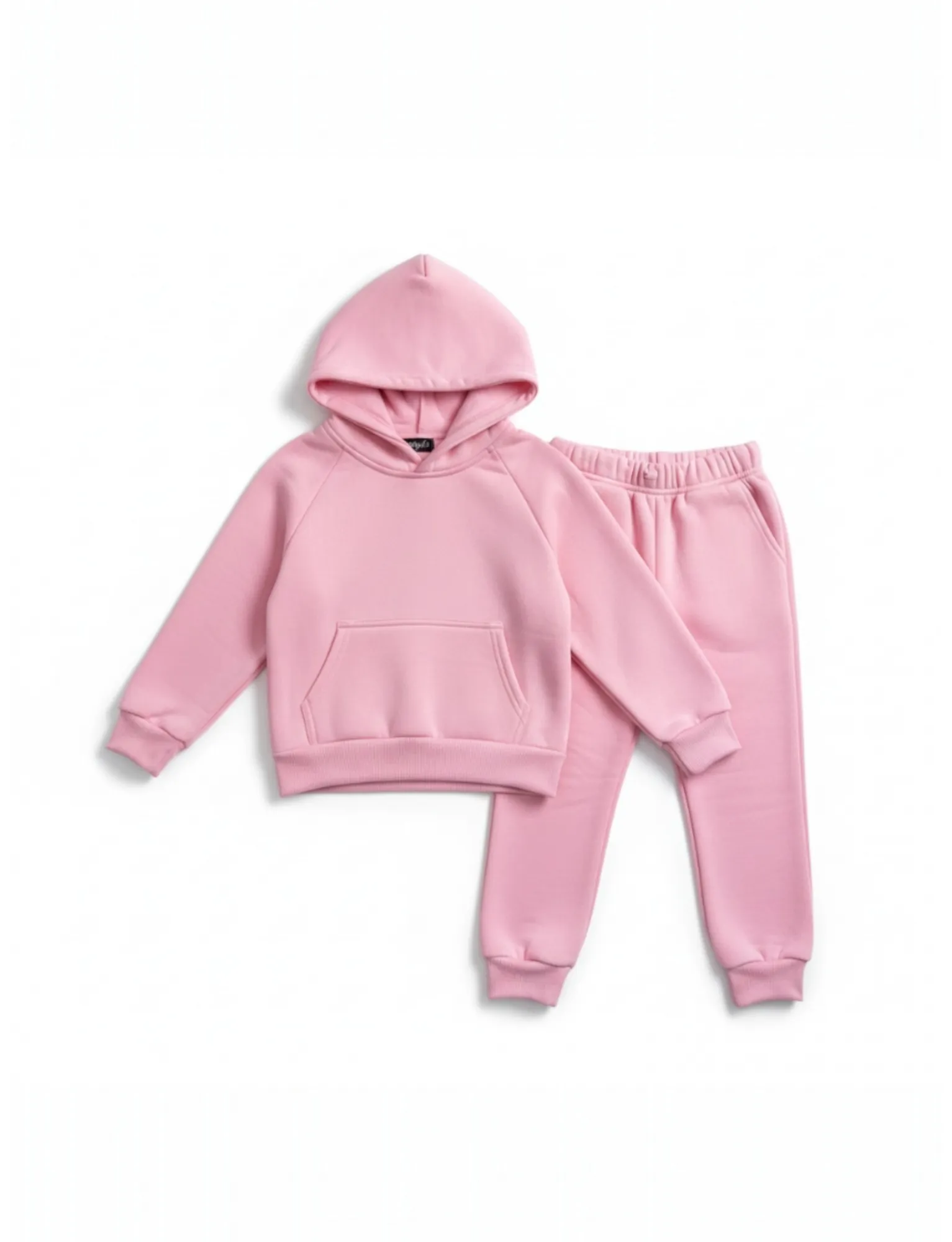 Ensemble Molleton basique rose  enfant
