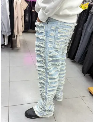 pantalon jeans baggy ikao bleu délavé — photo 4