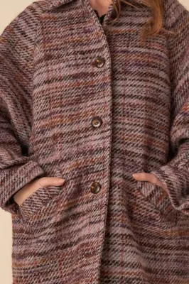 manteau nerissa carreaux miranda — photo 3
