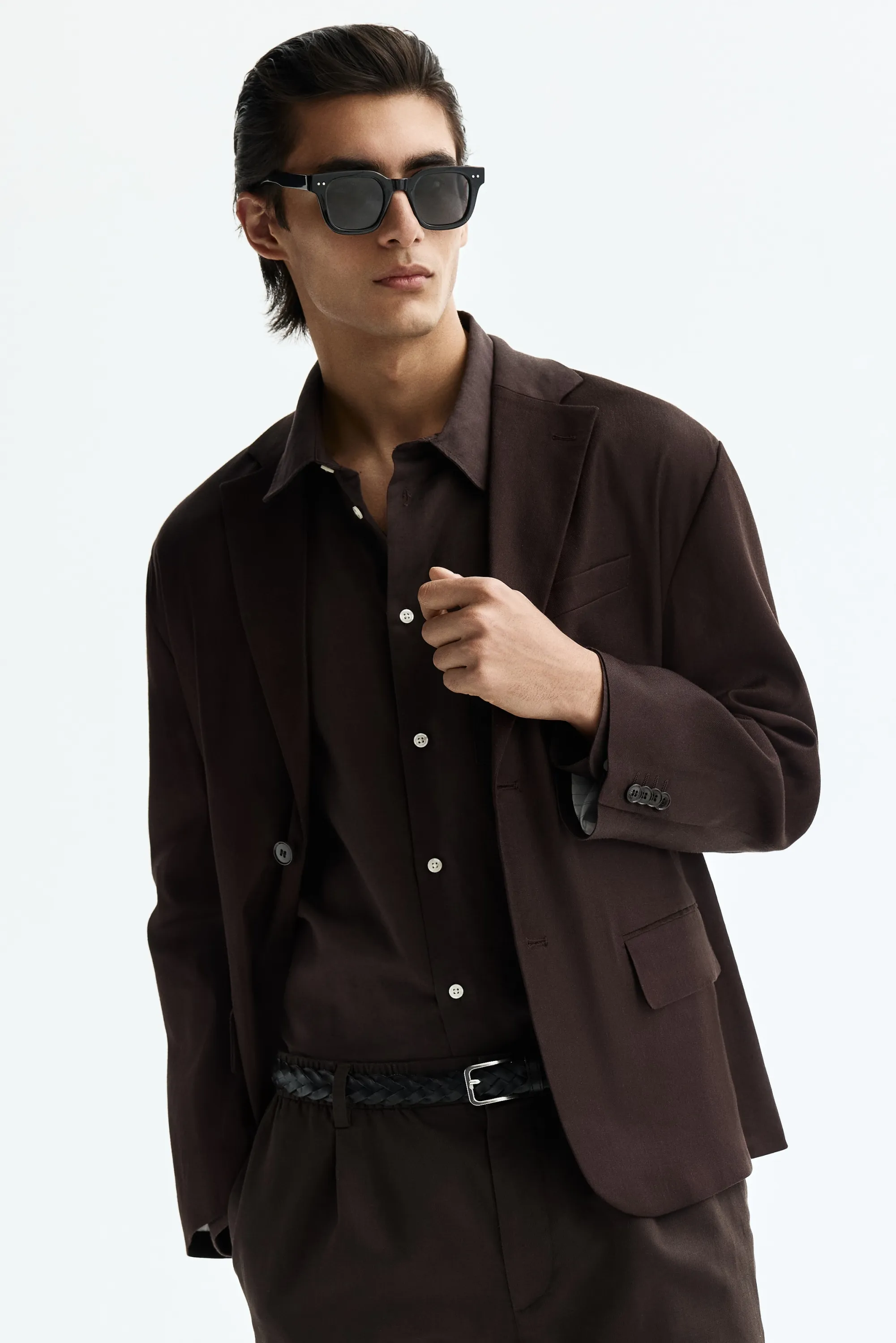 Veste Relaxed Fit - Marron foncé