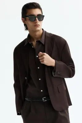Veste Relaxed Fit - Marron foncé — photo 1