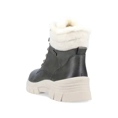 Bottines Remonte D0E71-52 Vertes - Lacets Zip Grande Pointure Femme — photo 3