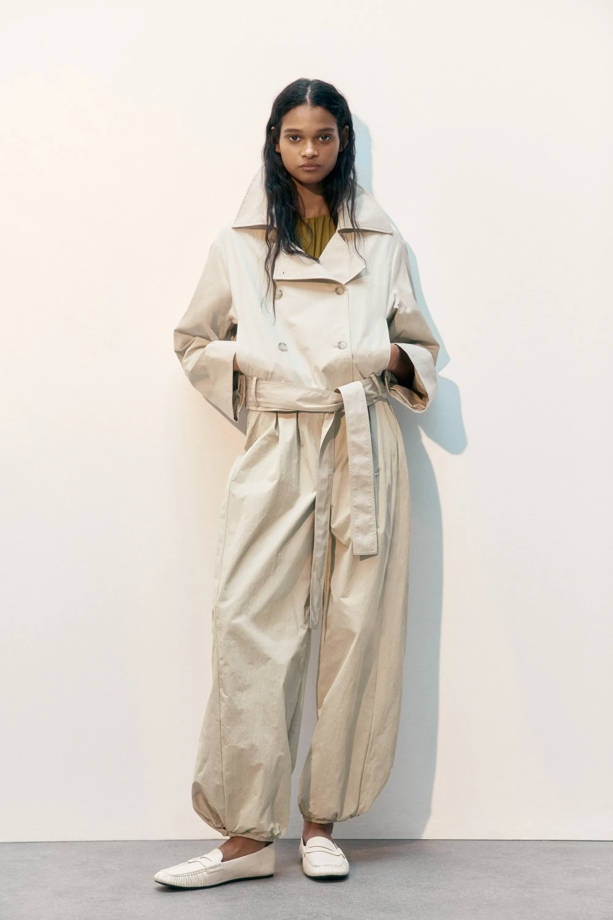 Veste façon trench - Beige clair