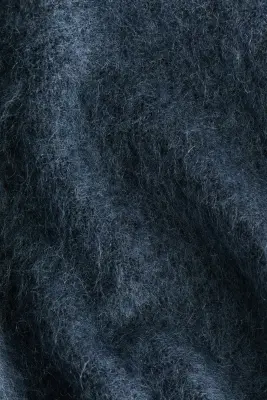 Pull brossé en mohair mélangé - Bleu pigeon — photo 5