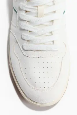 Sneakers - Ivoire/vert foncé — photo 2