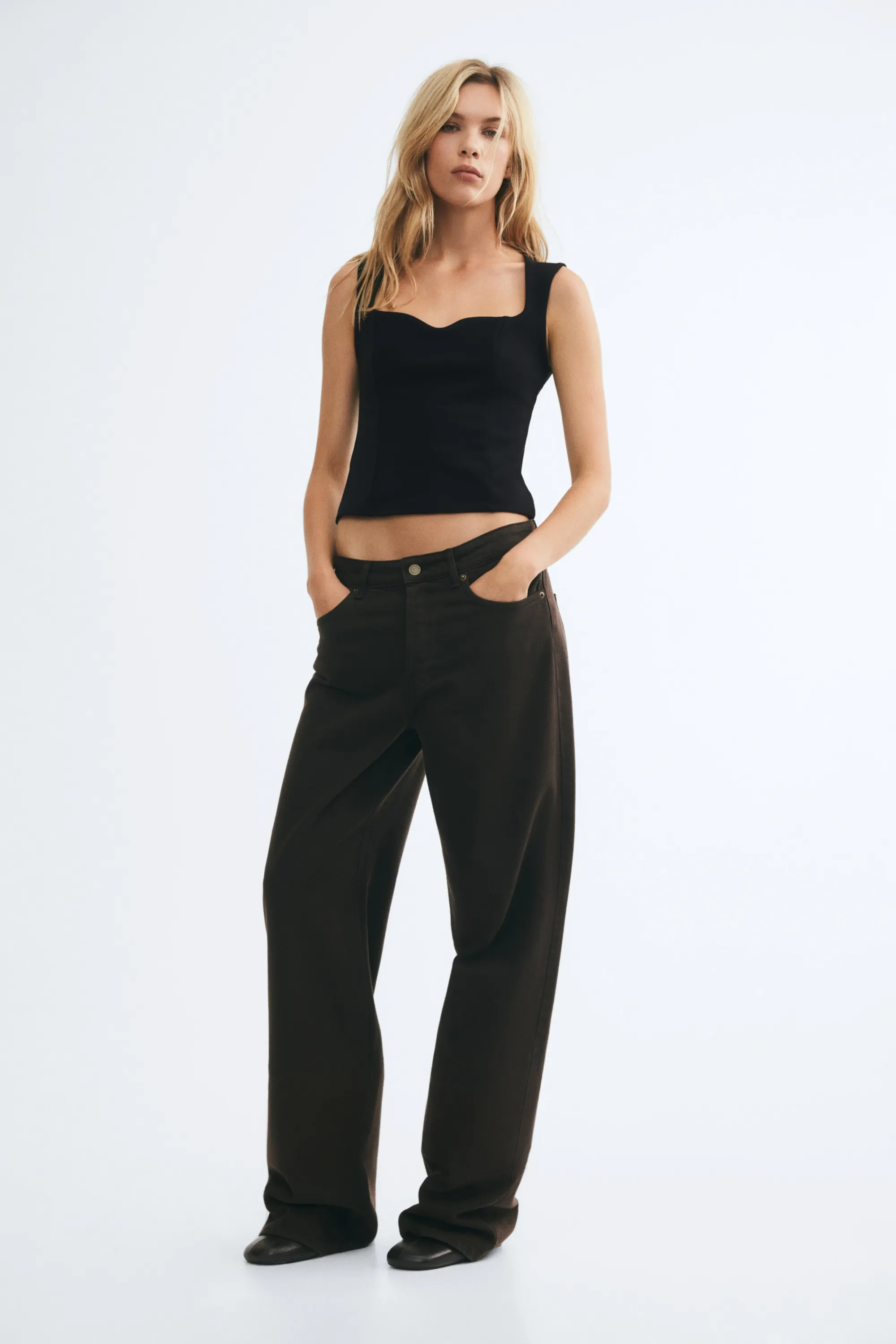 Top sans manches en jersey - Noir
