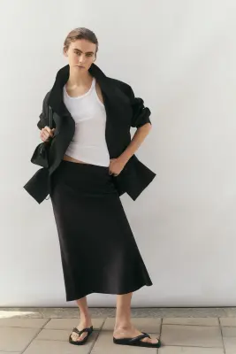 Jupe midi - Noir — photo 2