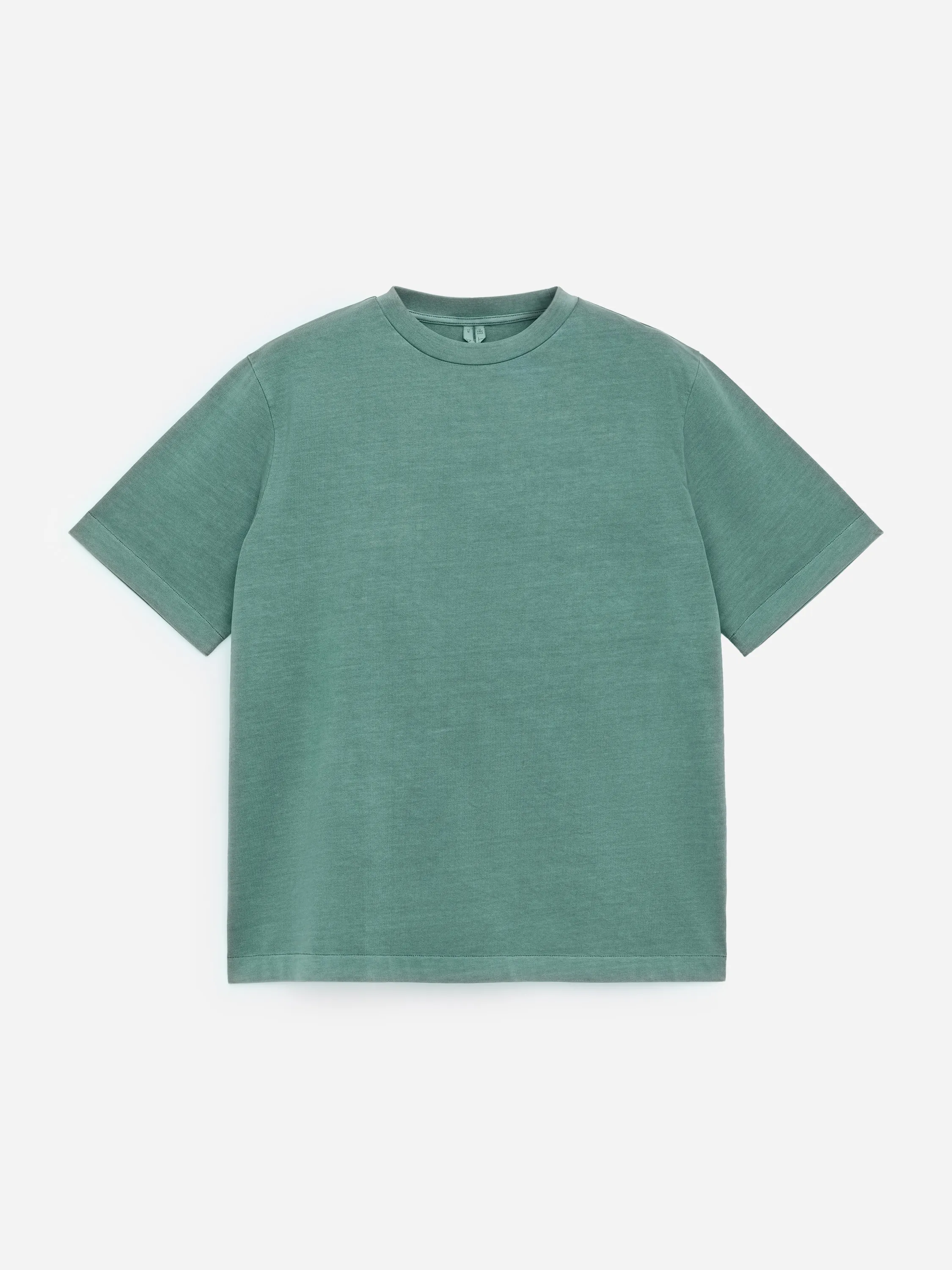 T-shirt en interlock teint en pièce - Vert délavé