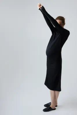 MAMA Robe moulante en modal - Noir — photo 3