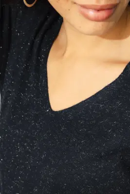 Pull fin et pailleté Femme — photo 5