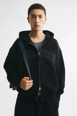 Veste imprimée Oversized Fit avec capuche et zip - Noir/Brooklyn — photo 1