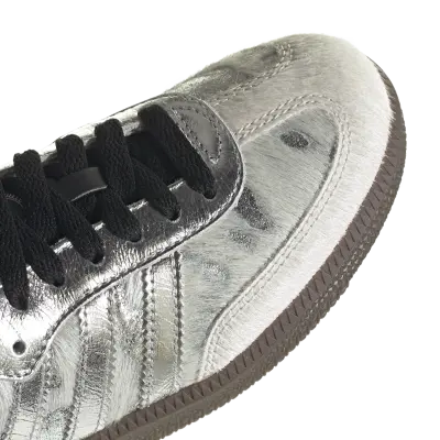 Adidas Samba OG Cream Pony Hair Silver Metallic Black — photo 5