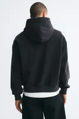 Hoodie imprimé Oversized Fit - Noir délavé/Bushwick — photo 3