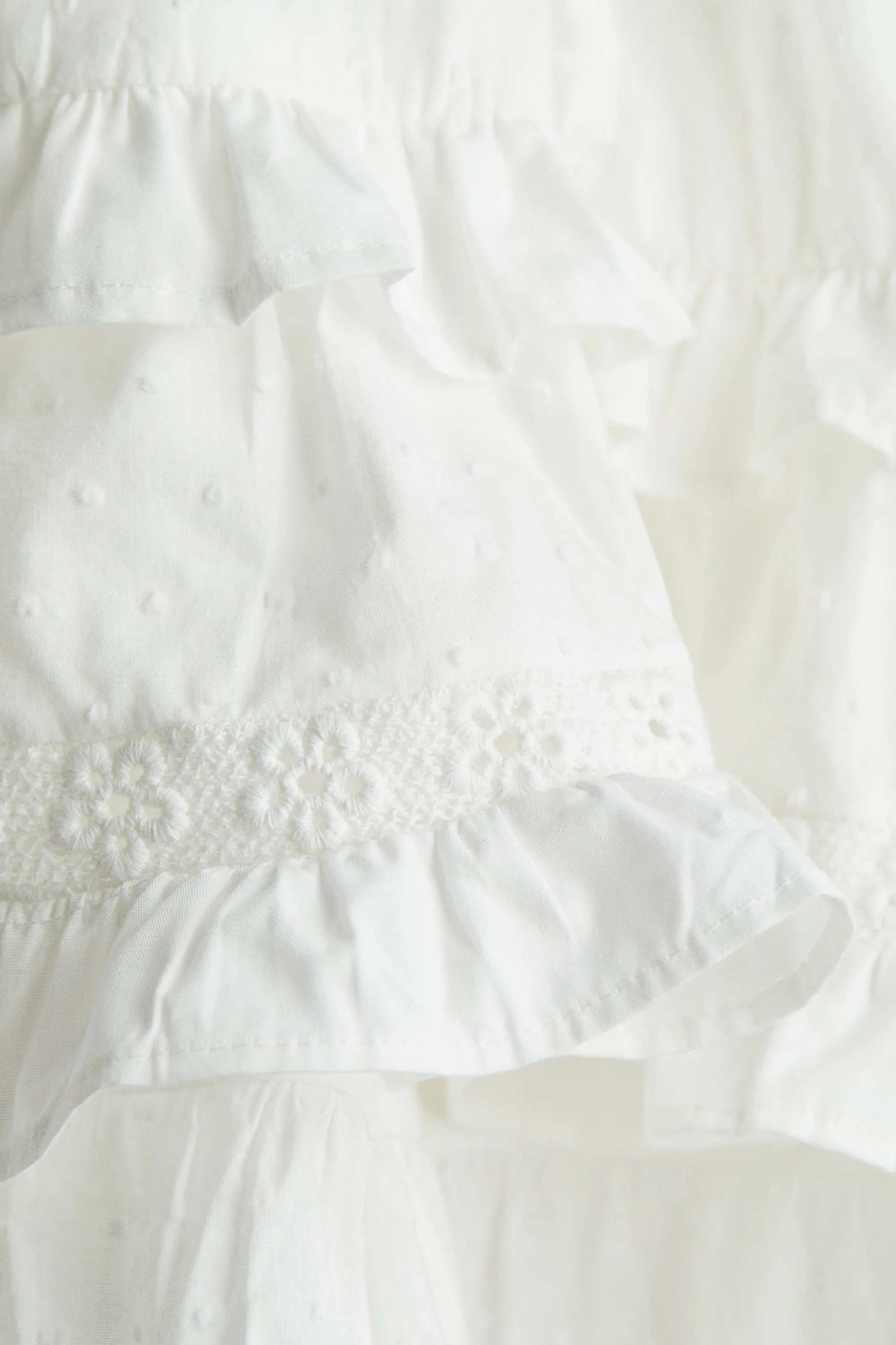 Robe en coton plumetis - Blanc