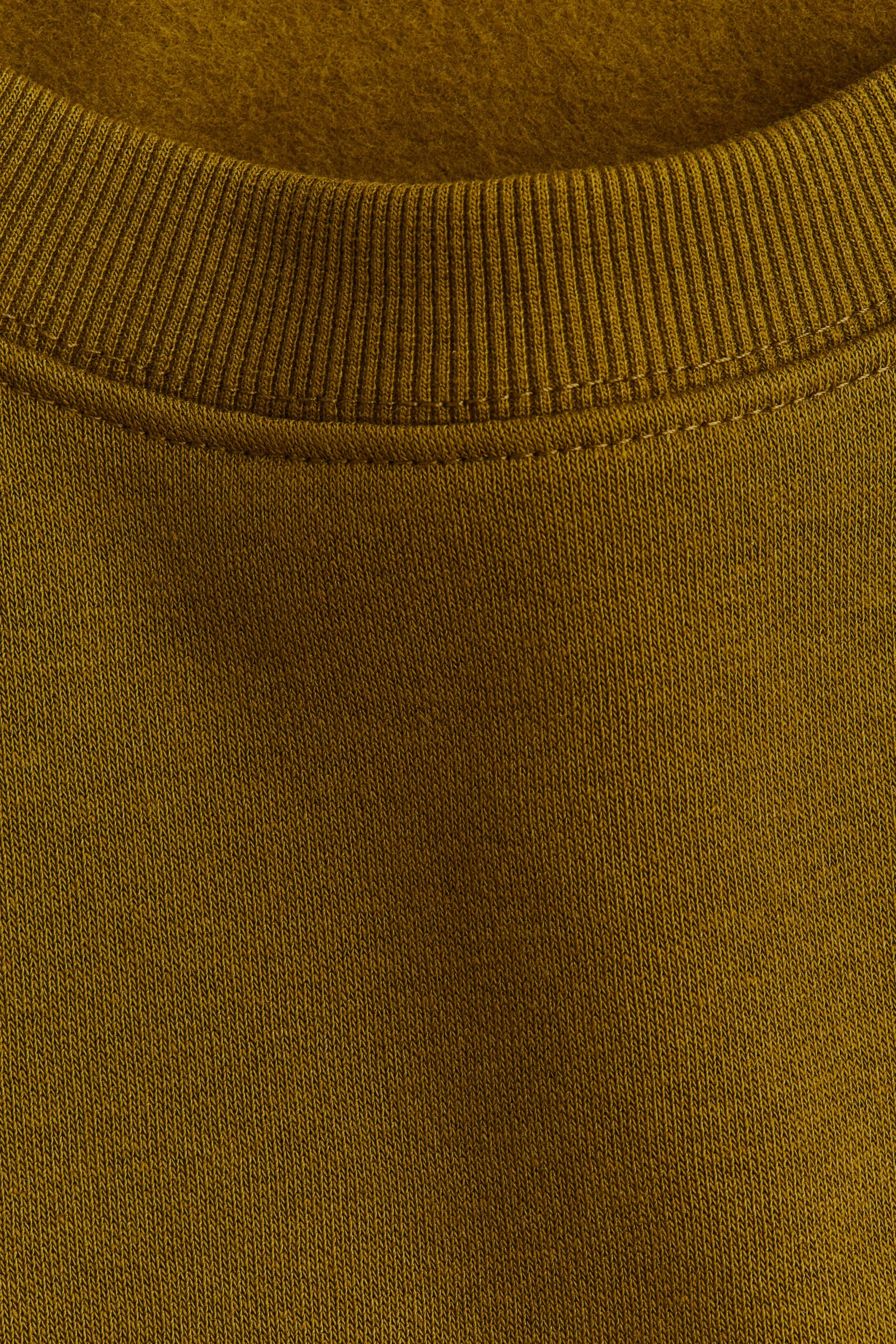 Sweat avec texte - Vert olive/Ce Soir