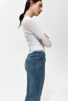 Bootcut High Waist Jeans - Bleu denim — photo 4