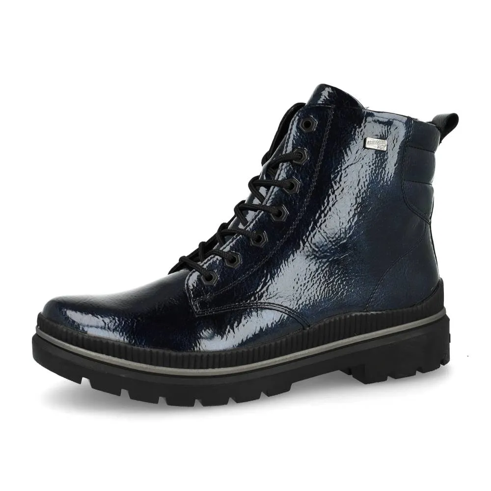 Bottines Remonte D0C82-14 Bleues - Lacets Grande Pointure Femme