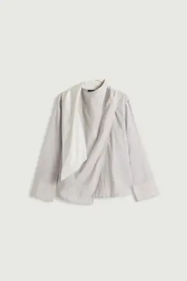 BLOUSE LEONORE GRIS PARME — photo 5
