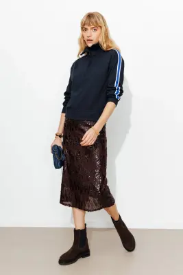 Sweat-shirt à bandes Femme — photo 3