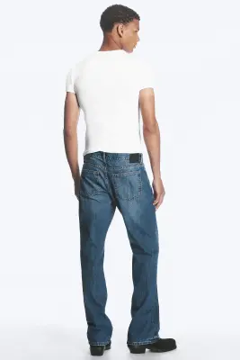 Jean bootcut standard taille basse Sky - Milano Blue - Bleu foncé — photo 3
