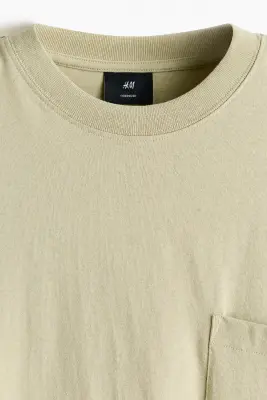 T-shirt Oversized Fit en coton - Vert ancien clair — photo 4