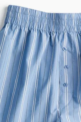 Short à taille élastique - Bleu/rayé — photo 1