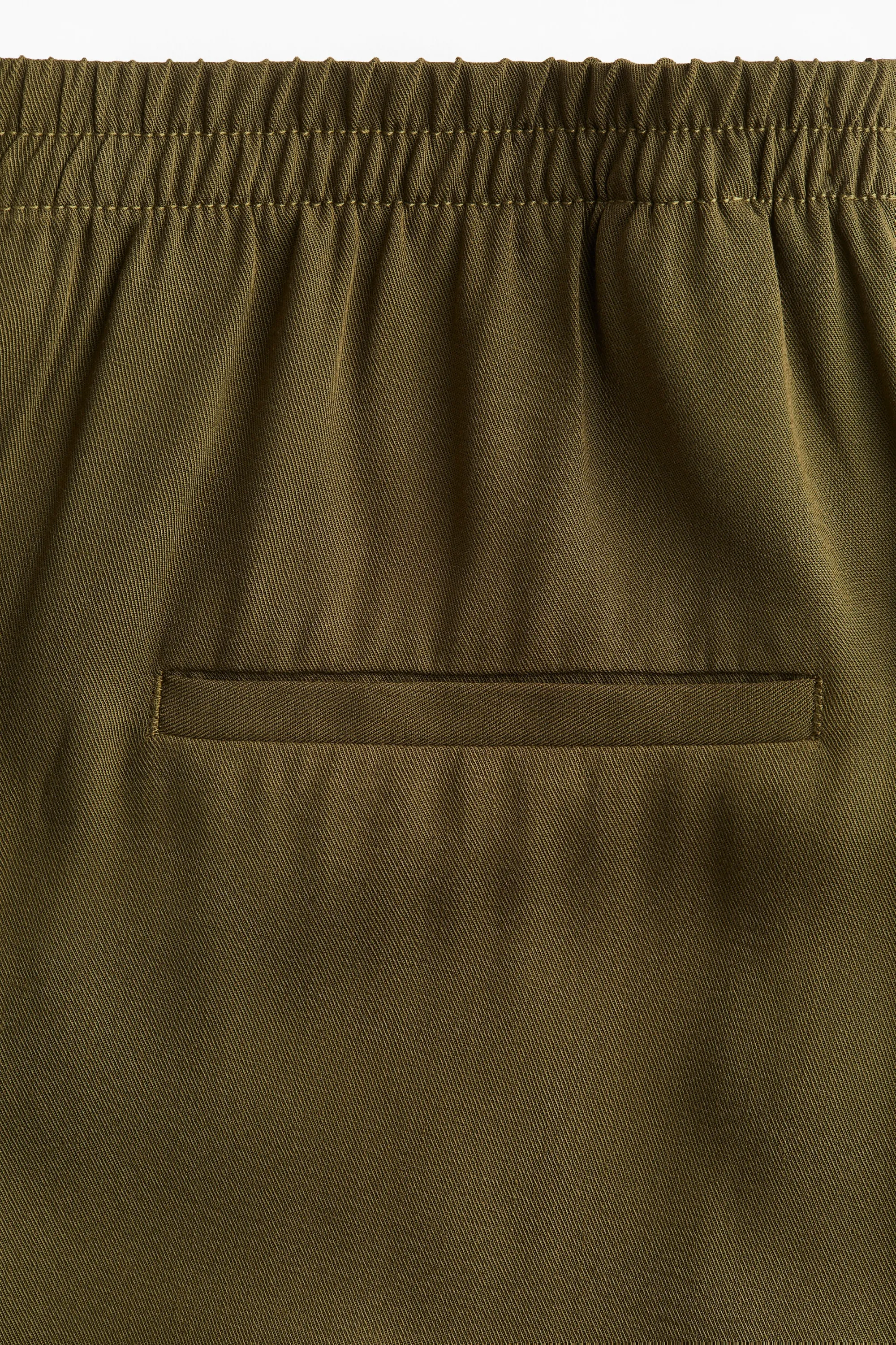 MAMA Pantalon droit en twill - Vert kaki foncé