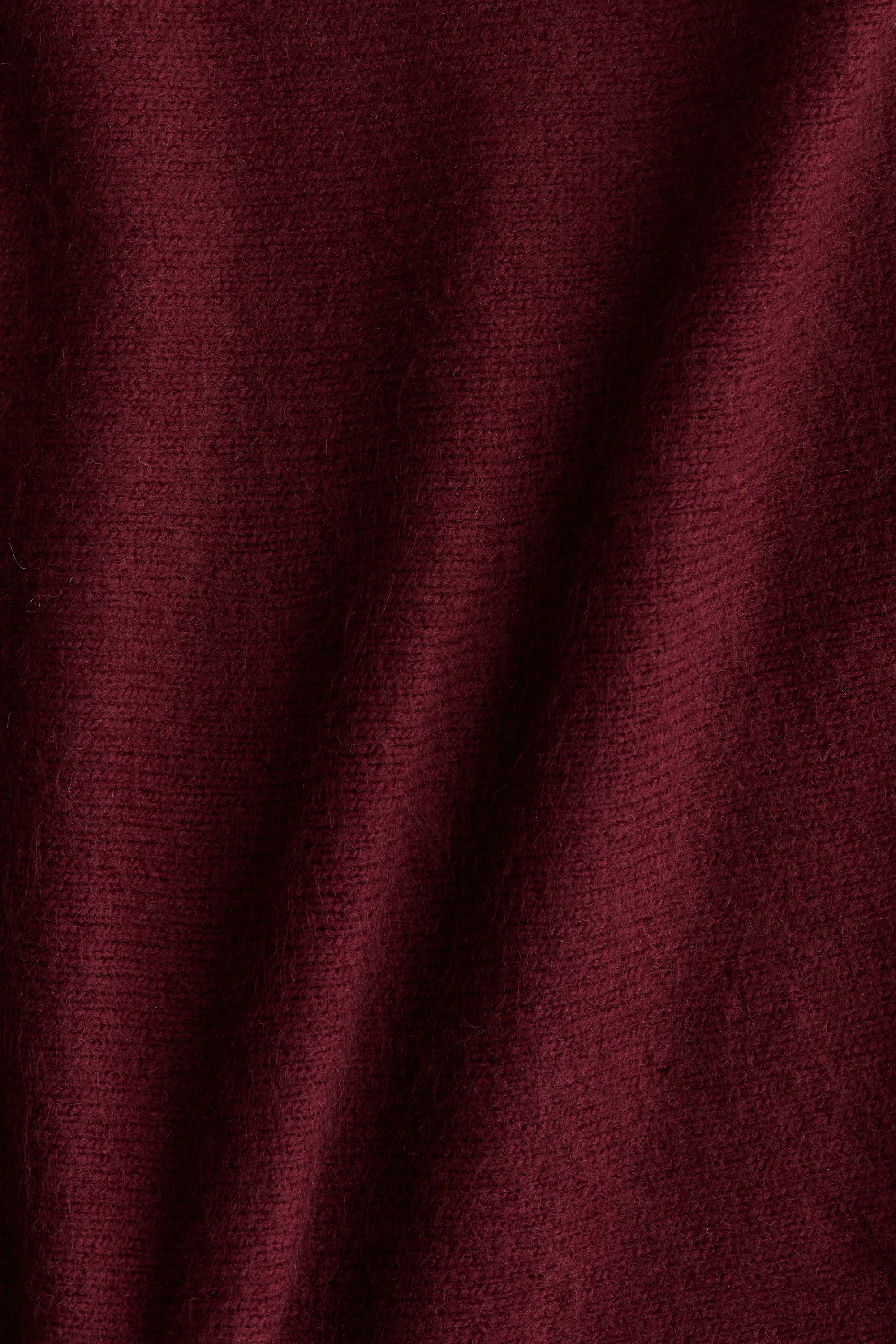 Jupe évasée en maille - Bordeaux