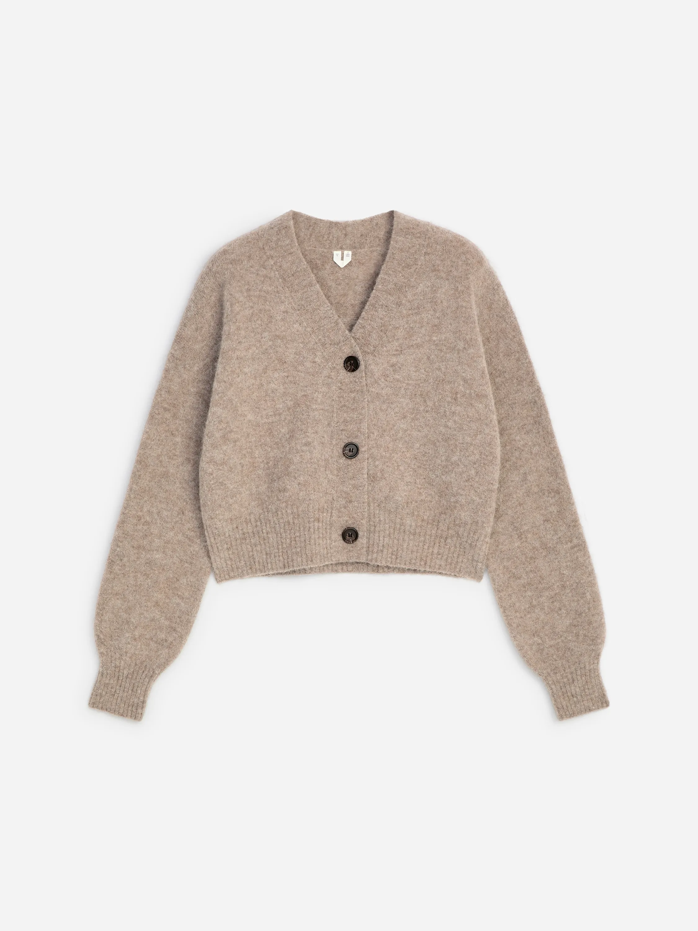 Cardigan en mélange de laine et d'alpaga - Beige