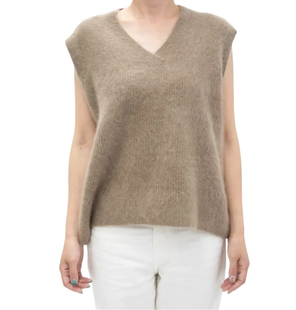 Pull sans manches col V Camel ref CT 25103 - CT Plage
