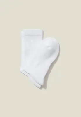 Les chaussettes côtelées - Blanc — photo 3