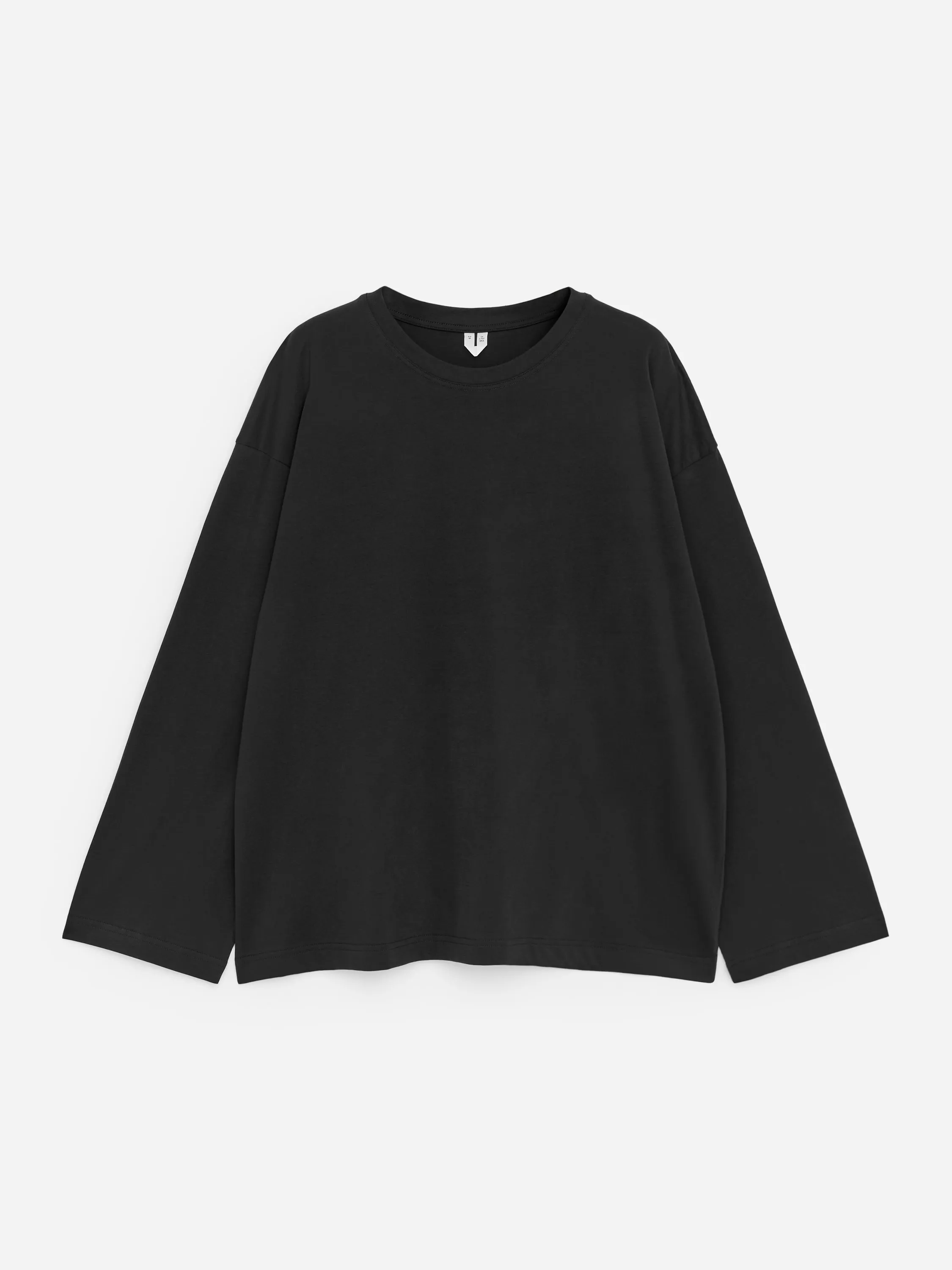 T-shirt décontracté à manches longues - Noir