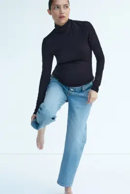 MAMA Slim Mom Ankle Jeans - Bleu denim — photo 1