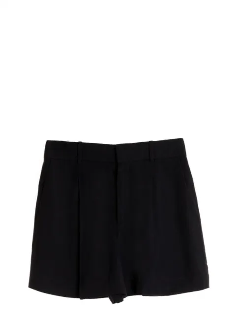 Short taille haute à pinces en crêpe noir Prix boutique 490€ Taille 40