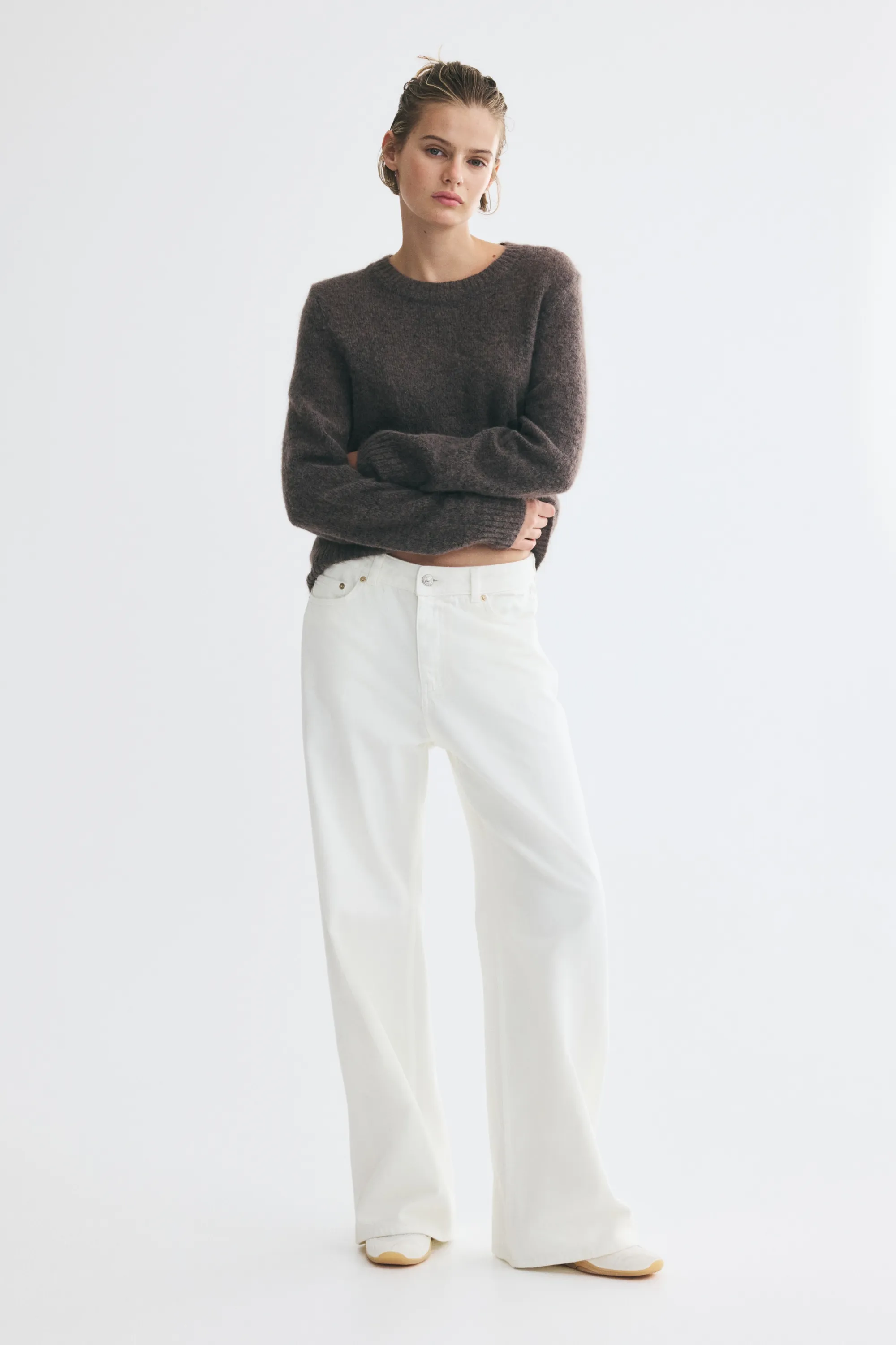 Pull ajusté - Taupe foncé