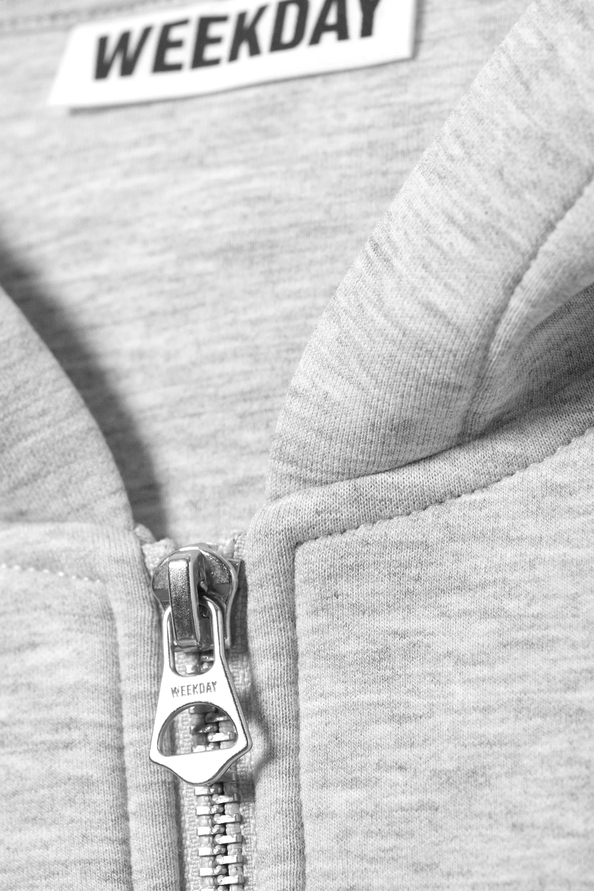 Sweat à capuche zippé en scuba Simon - Mélange gris clair