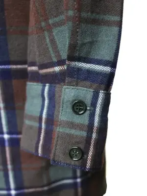 Robe manches longues en coton à carreaux bleu vert et marron NEUVE Px boutique 250€ Taille 38 — photo 2