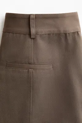 Pantalon barrel en coton - Vert kaki — photo 2