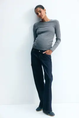 MAMA Jean large - Bleu denim foncé — photo 1