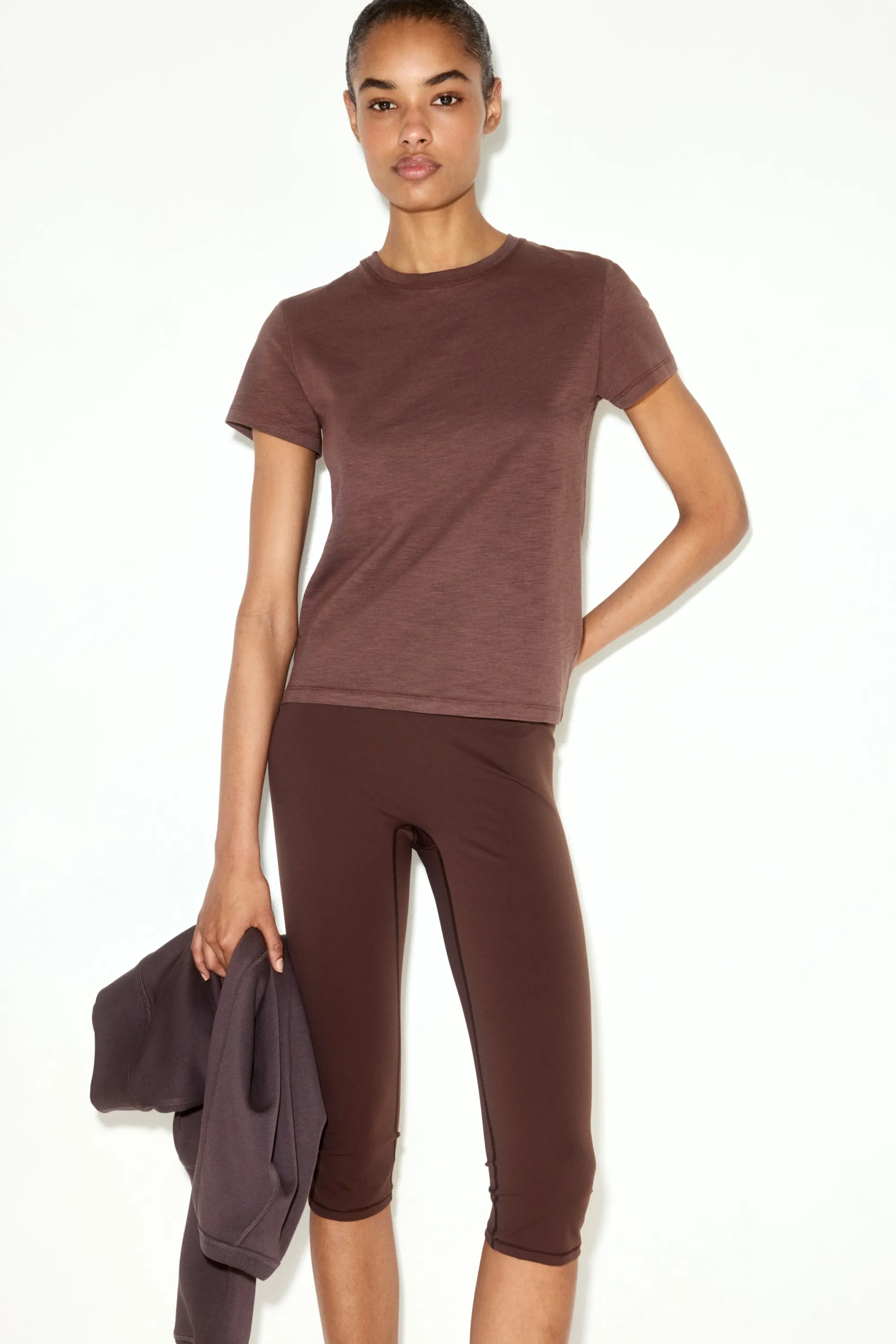 T-shirt ajusté - Marron