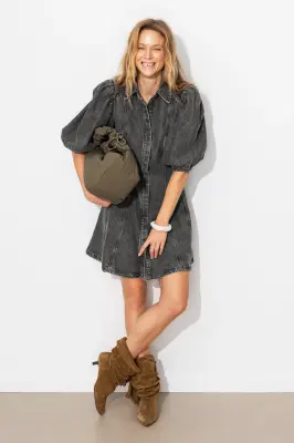 Robe courte en lyocell Femme — photo 3