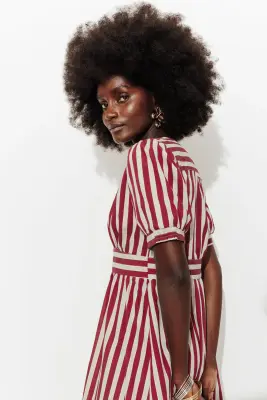 Robe longue rayée Femme — photo 5