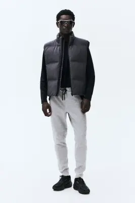 Pantalon jogger de sport Slim Fit DryMove™ - Gris clair chiné — photo 3