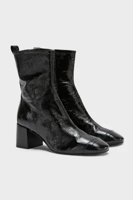 Bottines Clyde vernis froissé noir — photo 2