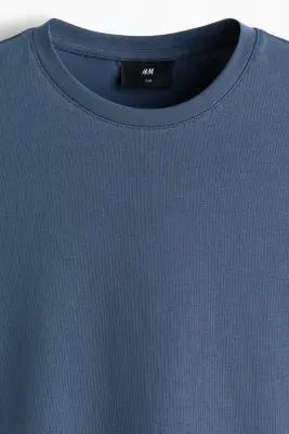 T-shirt Slim Fit - Bleu ancien foncé — photo 3
