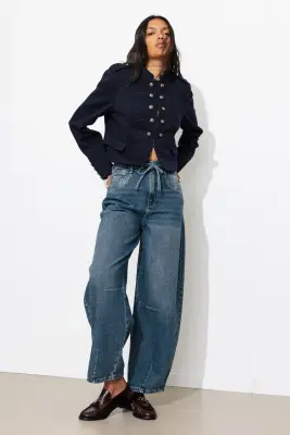 Jean balloon taille haute — photo 5