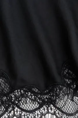 MAMA Slip skirt avec dentelle - Noir — photo 3