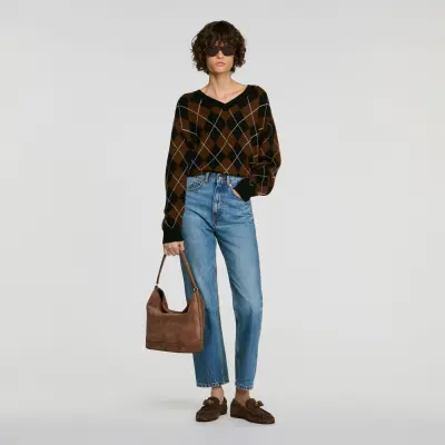 Pull motif Argyle en laine