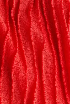 Robe étagée en maille fine - Rouge vif — photo 4